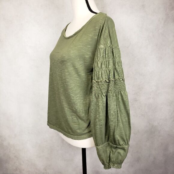 Melrose and Market smocked bishop sleeve shirt M - Picture 6 of 8